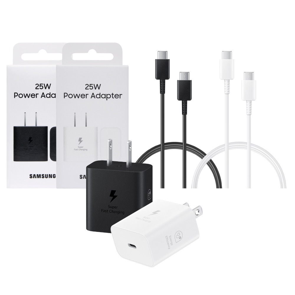 Samsung 原廠 Z Fold7 Flip7專用 T2510 25W盒裝快充頭 + 三星製造 雙Type C充電線組-細節圖2