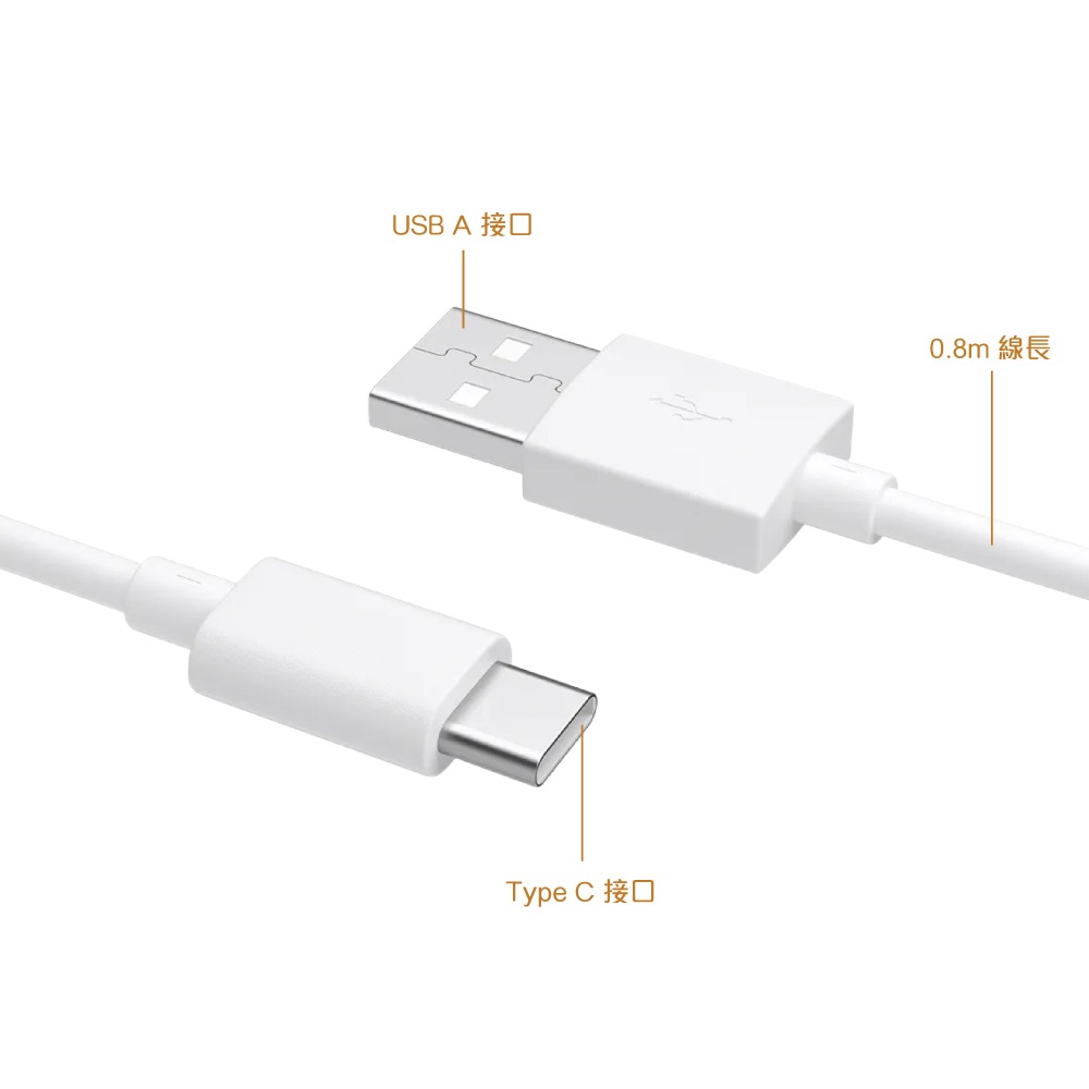 OPPO DL143 原廠環保封裝 USB-A to Type-C 閃充充電線-0.8M,3A (支援VOOC閃充)-細節圖8