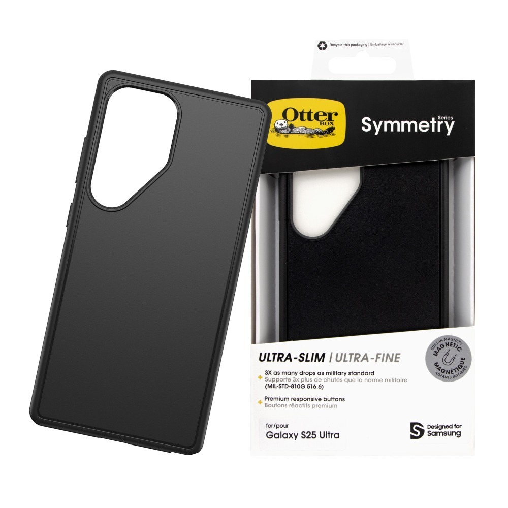 Samsung 原廠盒裝 S25 Ultra / S25+ / S25 Otterbox-Symmetry全黑磁吸保護殼-細節圖2