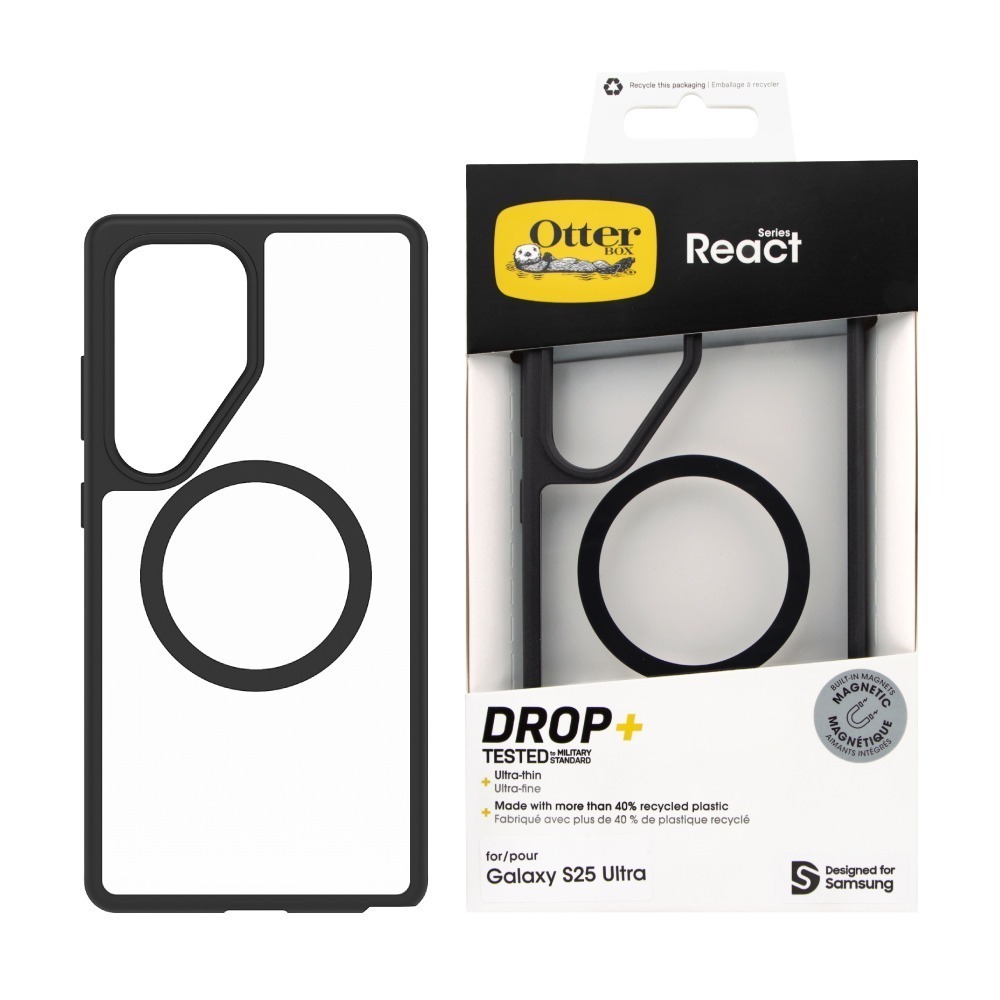 Samsung 三星 原廠盒裝 S25 Ultra / S25+ / S25 Otterbox-React 邊框磁吸保護-細節圖2