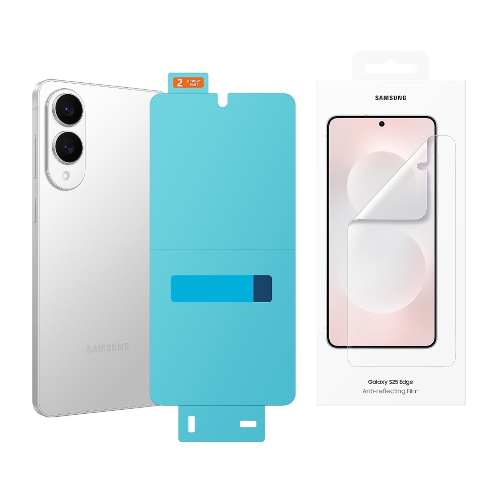 Samsung 三星 台灣原廠盒裝 Galaxy S25 Edge 抗反光螢幕保護貼【內附原廠2片保護貼】US937-細節圖2