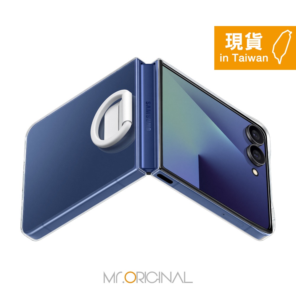 Samsung 三星 台灣原廠盒裝 Z Flip7 透明保護殼 - 附指環扣【QF766】-細節圖7