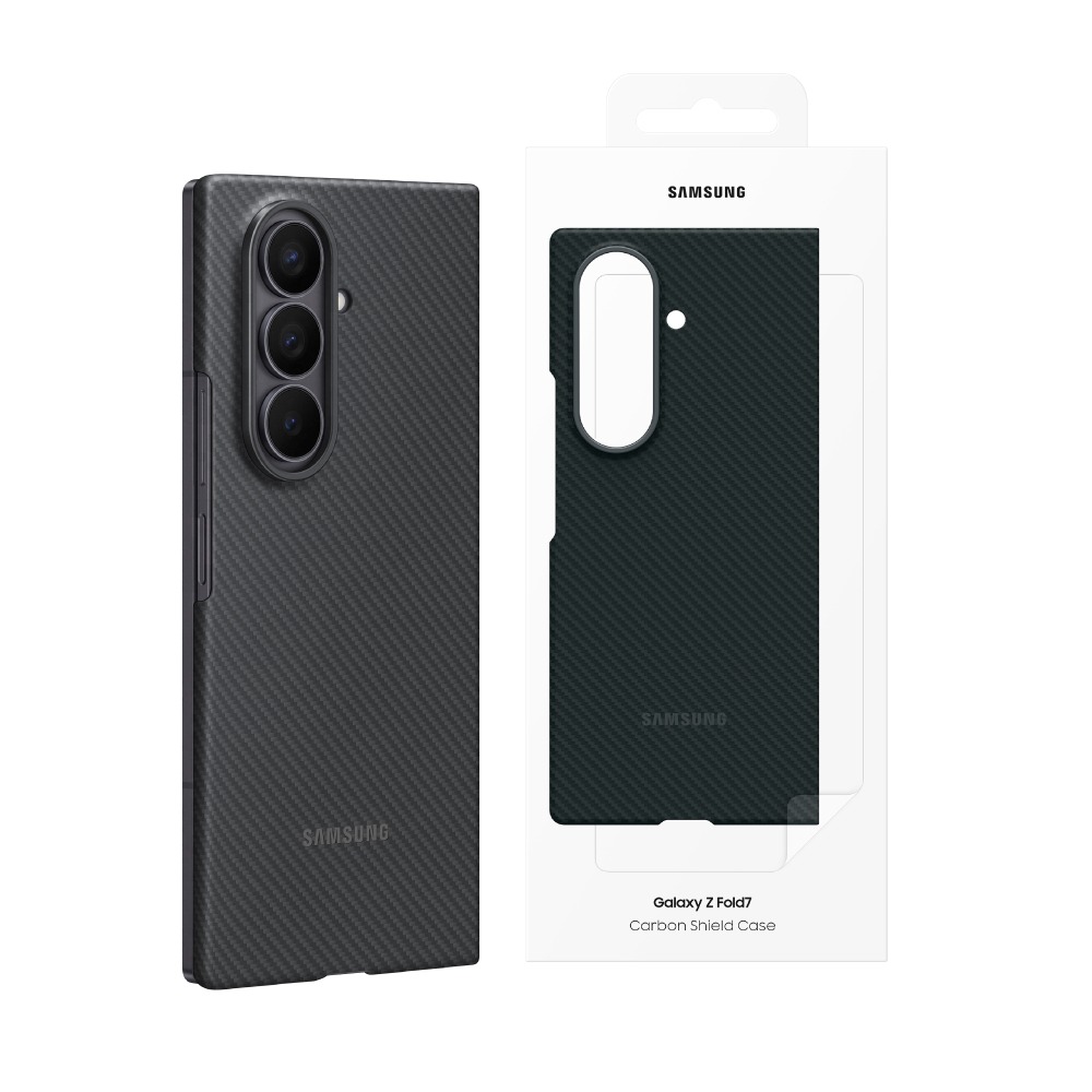Samsung 三星 台灣原廠盒裝 Z Fold7 碳纖維防摔保護殼 - 附保護貼【XF966】-細節圖2