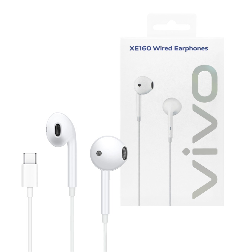 VIVO 半入耳式 線控耳機 - 白色【Type-C接口 / 台灣BSMI認證 / 原廠盒裝】XE160-細節圖2