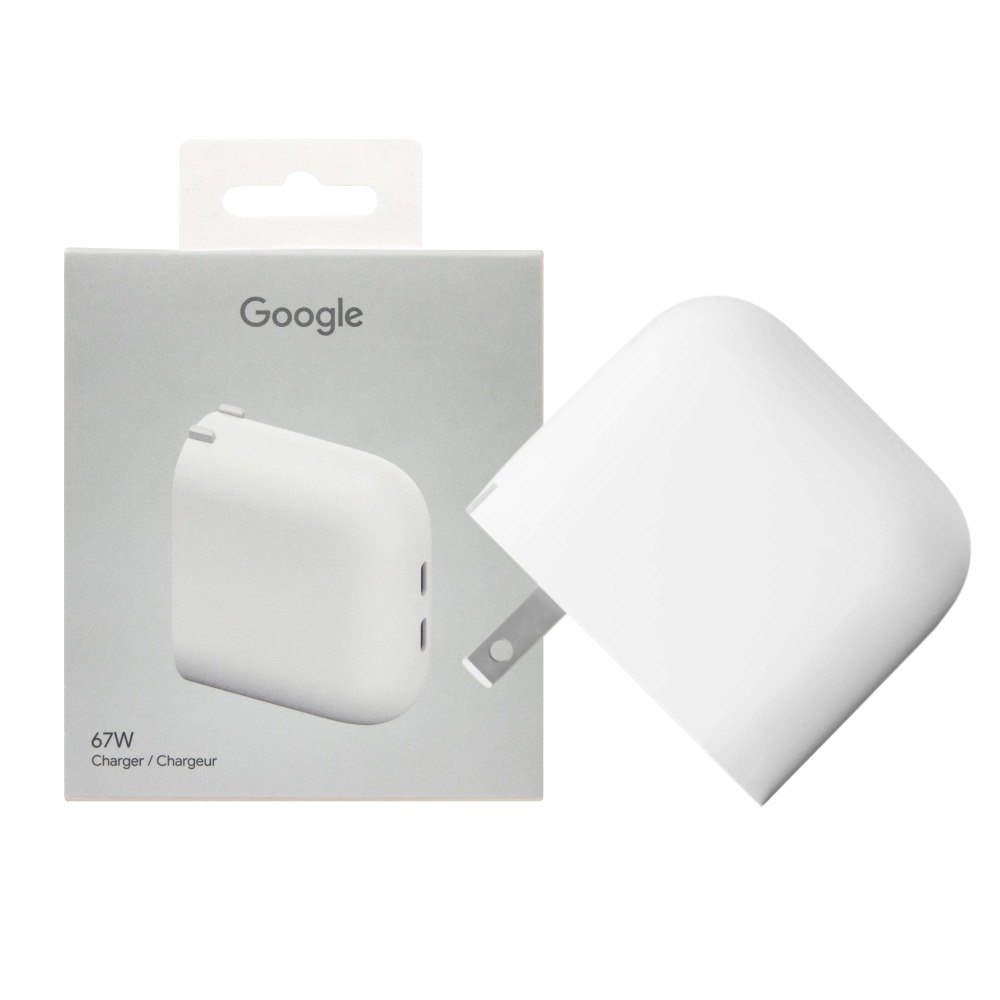 Google 台灣原廠盒裝 Pixel Flex 67W USB-C 雙埠快速充電器 - 雪花白【GZE60】-細節圖2