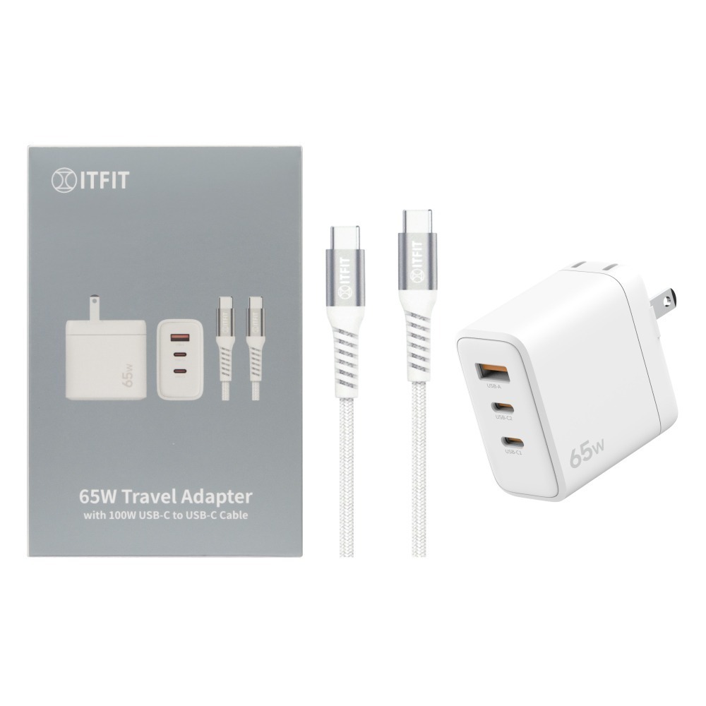 Samsung 三星 台灣原廠盒裝 ITFIT 65W三孔 快充充電組 (內含充電器+5A 100W 雙Type C線)-細節圖2
