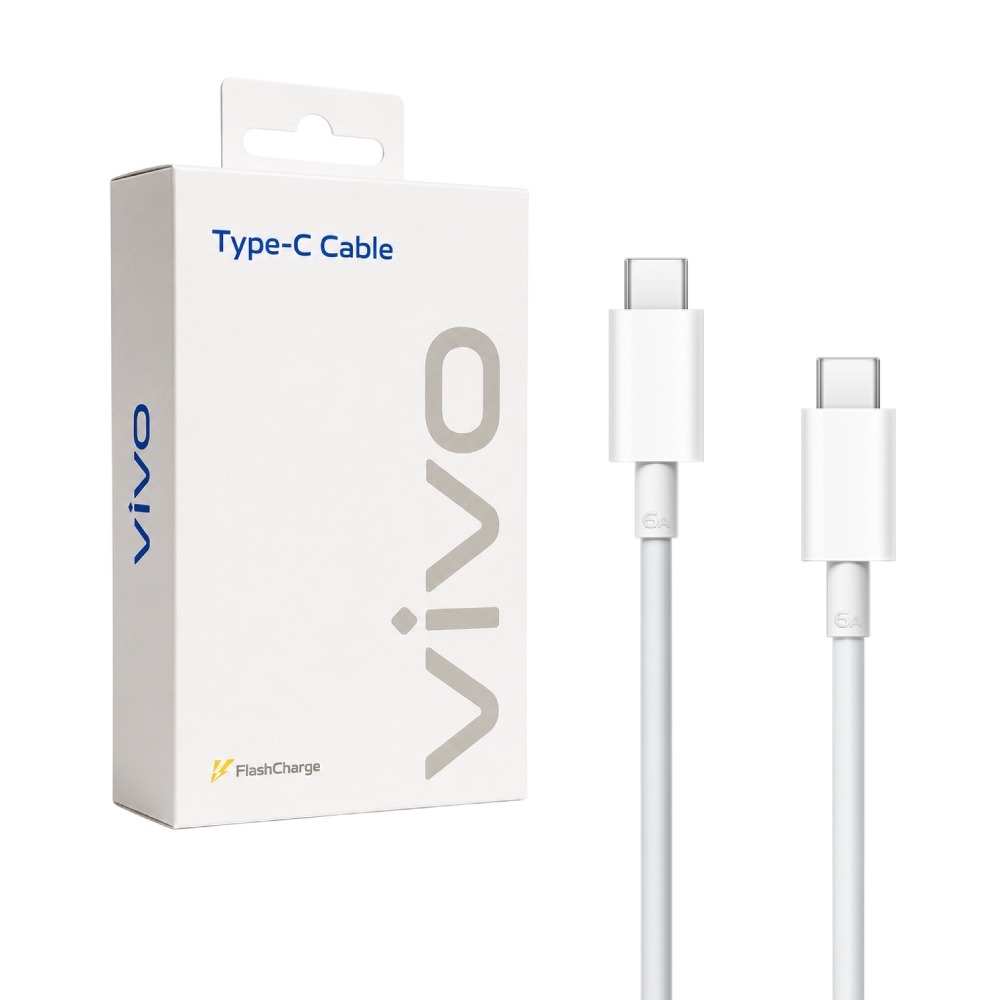 VIVO 台灣原廠盒裝公司貨 6A Type-C to Type-C 閃充充電線 (支援120W閃充)-細節圖2