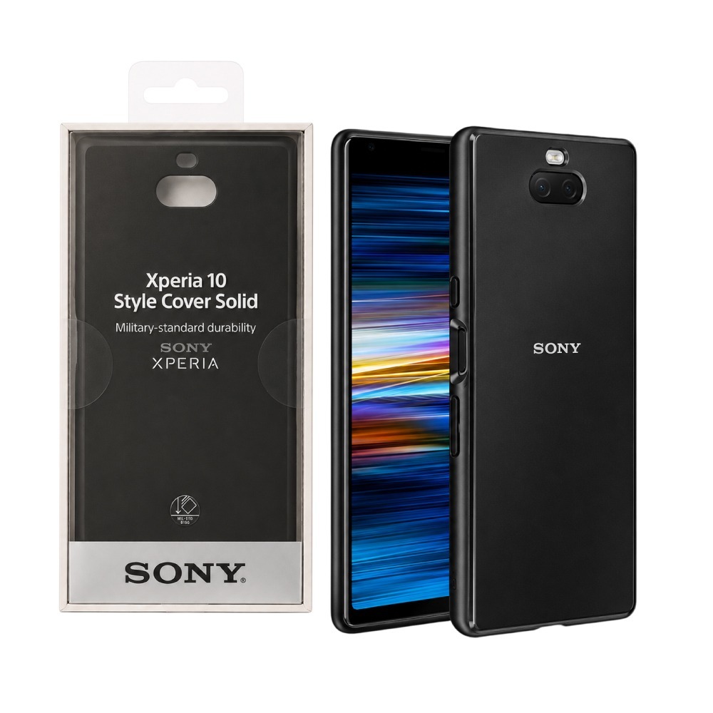 Sony索尼 Xperia 10 耐用型時尚保護殼 - 黑【台灣原廠盒裝】SCBI10-細節圖2