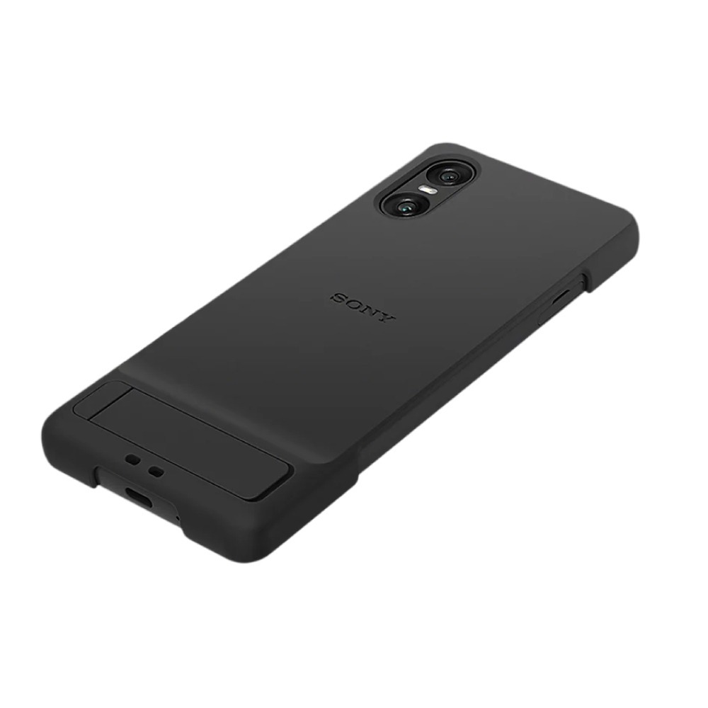 Sony索尼 Xperia 10 VI 時尚保護殼 -黑 (內附支架&環形腕帶)【台灣原廠盒裝】XQZ-CBES-細節圖2