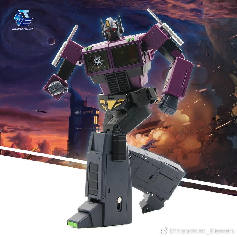 【清倉特價】TE 鏡像柯博文 雙頭雕 TE-01E 紫色 Transform Element 擎天柱 鐵牛 柯博文-細節圖3