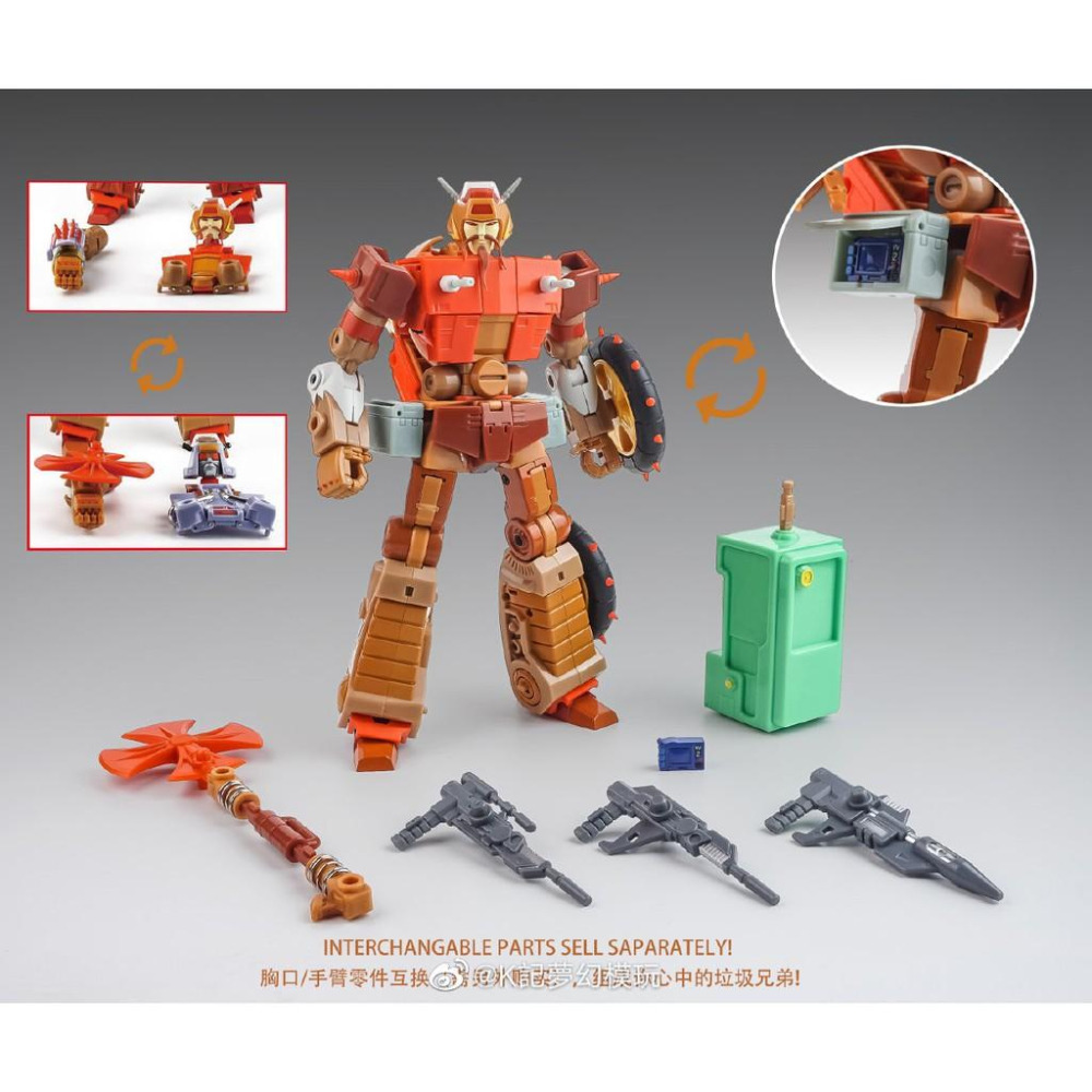 【即將售完】KFC 垃圾星人 營救車 再版 珠光粉材料 局部金屬漆 Phase 6A P6A Crash Hog 第三方-細節圖6