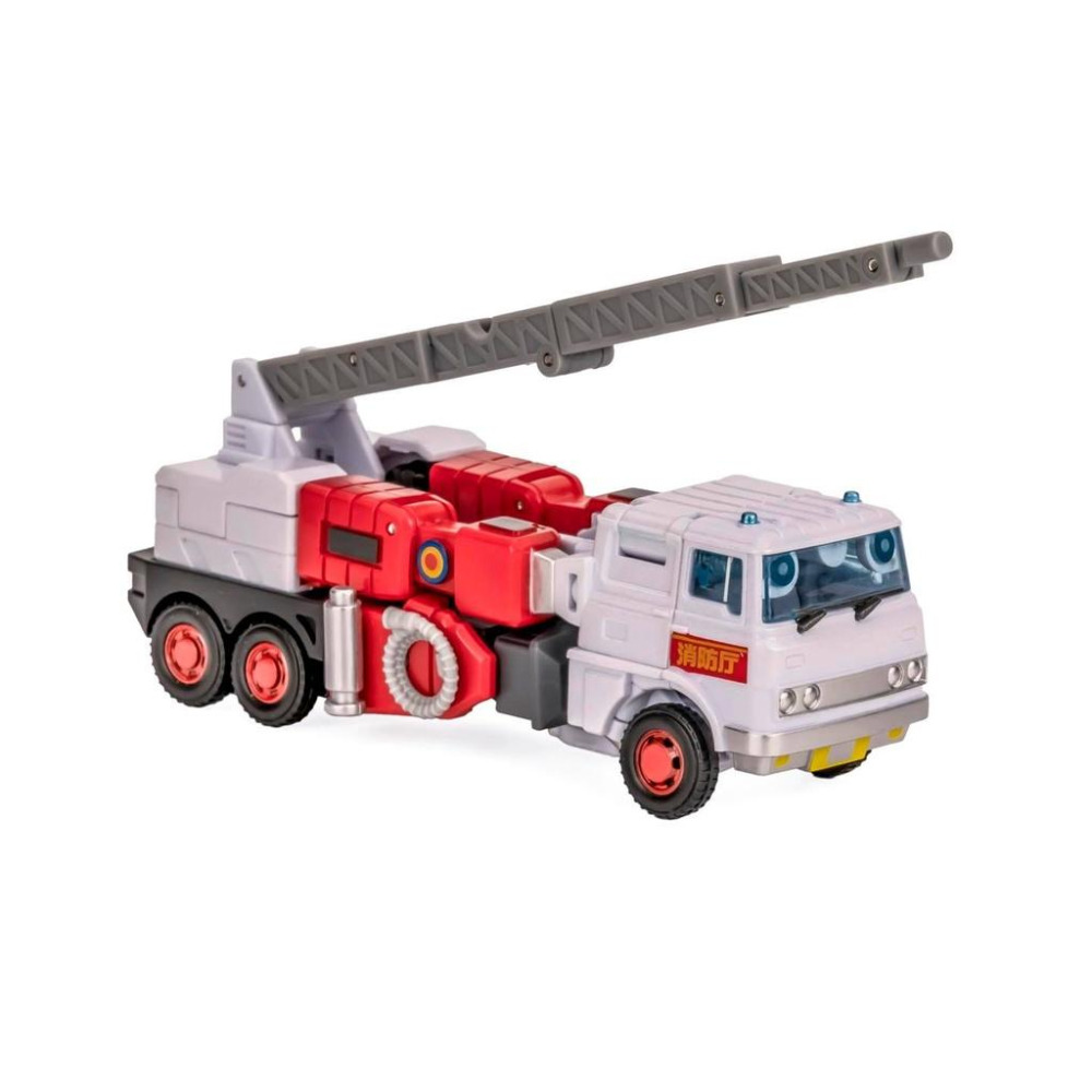 【即將售完】NEWAGE 火流星 消防車 小比例 H46W 雲梯車 FireTruck 口袋玩具 第三方 變形玩具-細節圖7