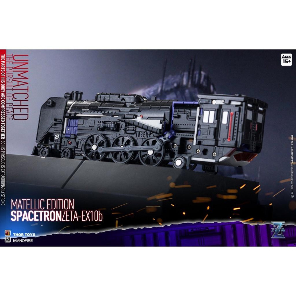 【即將售完】Zeta 金屬色 大火車 三變 MP比例 EX-10B 太空梭 火車頭 變形玩具 第三方 EX10B-細節圖7