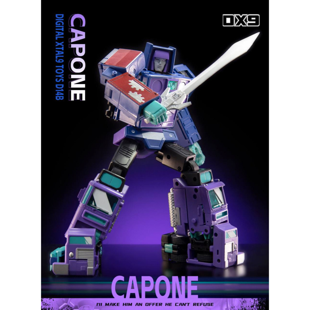 【即將售完】DX9 G2 汽車大師 含貨櫃 D14B 飛天虎 Capone 汽車合體 創工 MP比例 第三方 變形玩具-細節圖2