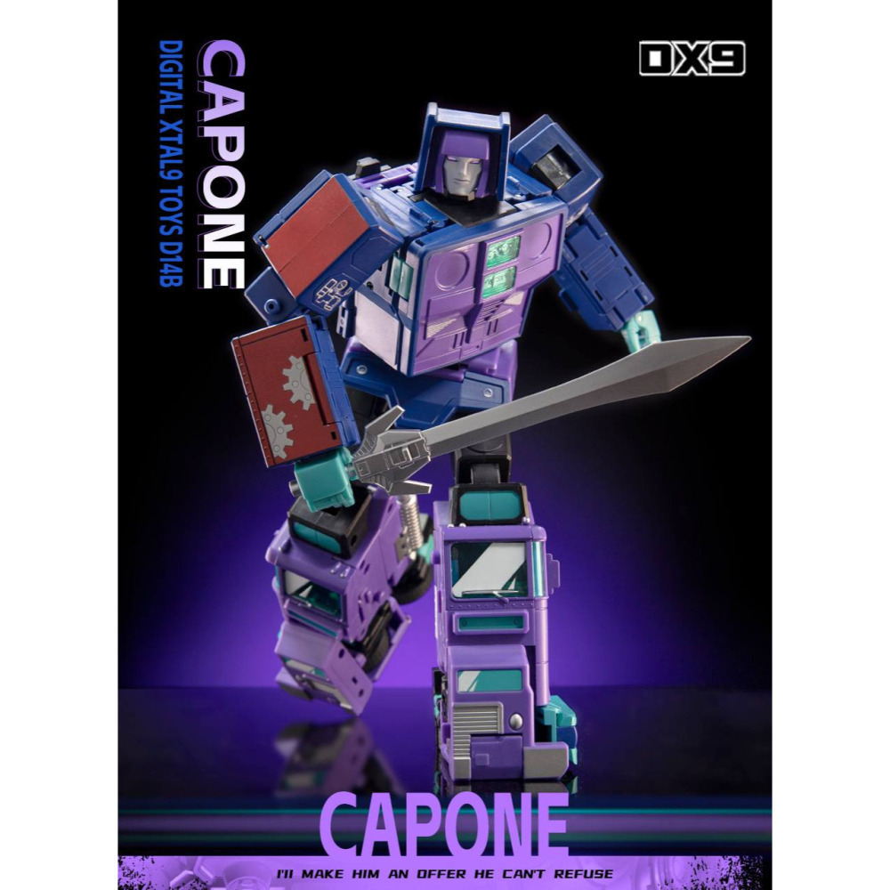 【即將售完】DX9 G2 汽車大師 含貨櫃 D14B 飛天虎 Capone 汽車合體 創工 MP比例 第三方 變形玩具-細節圖3