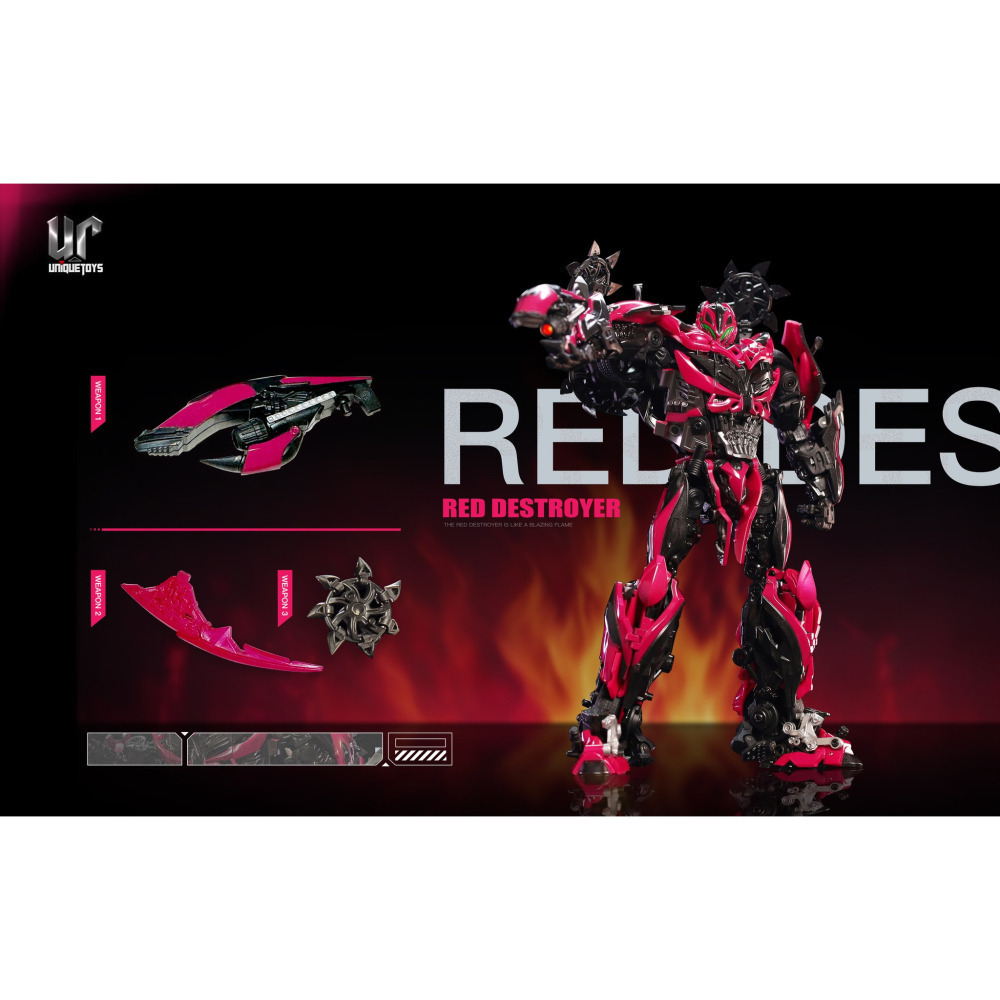 【台灣現貨】UT 螫刺 毒刺 R09 紅色摧毀者 Unique Toys Red Destroyer 第三方 變形玩具-細節圖6
