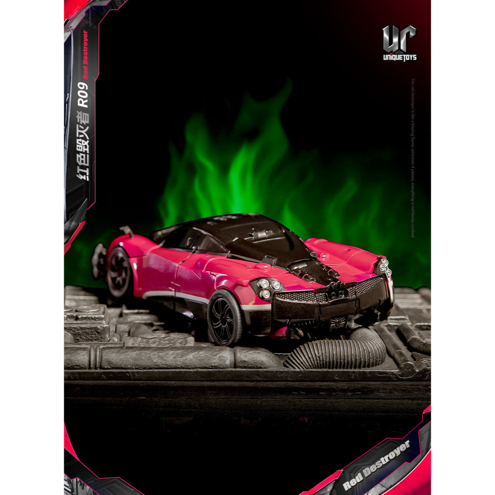 【台灣現貨】UT 螫刺 毒刺 R09 紅色摧毀者 Unique Toys Red Destroyer 第三方 變形玩具-細節圖7