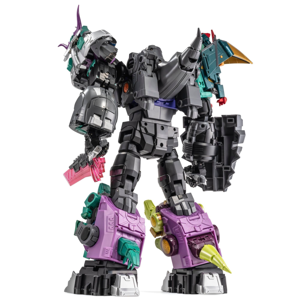 【台灣現貨】NEWAGE 鏡像 甲龍 含合體配件 小比例 H72B NA 修羅王 第六人 恐龍合體 第三方 變形玩具-細節圖9