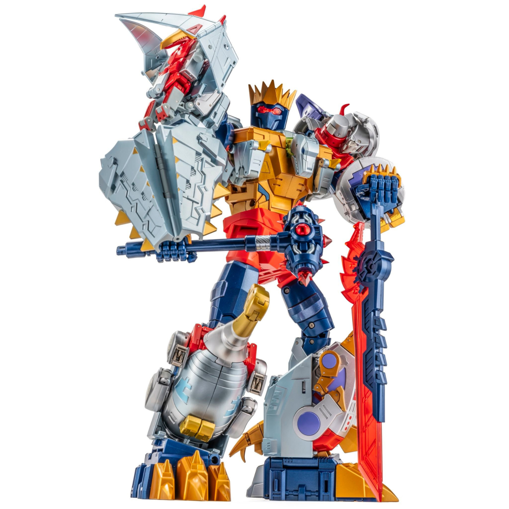 【台灣現貨】NEWAGE 元祖漫畫 甲龍 含合體配件 小比例 H72C NA 修羅王 第六人 恐龍合體 第三方 變形玩具-細節圖8