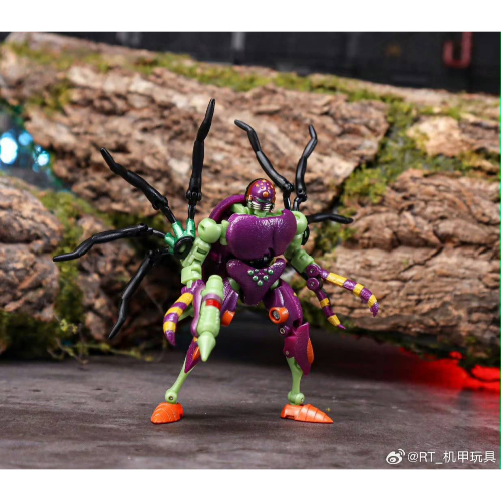 【台灣現貨】RobotToys 狼蛛 小比例 RT-05 黑腄蚃 蜘蛛 機甲玩具 RT 超能勇士 第三方 變形玩具-細節圖2