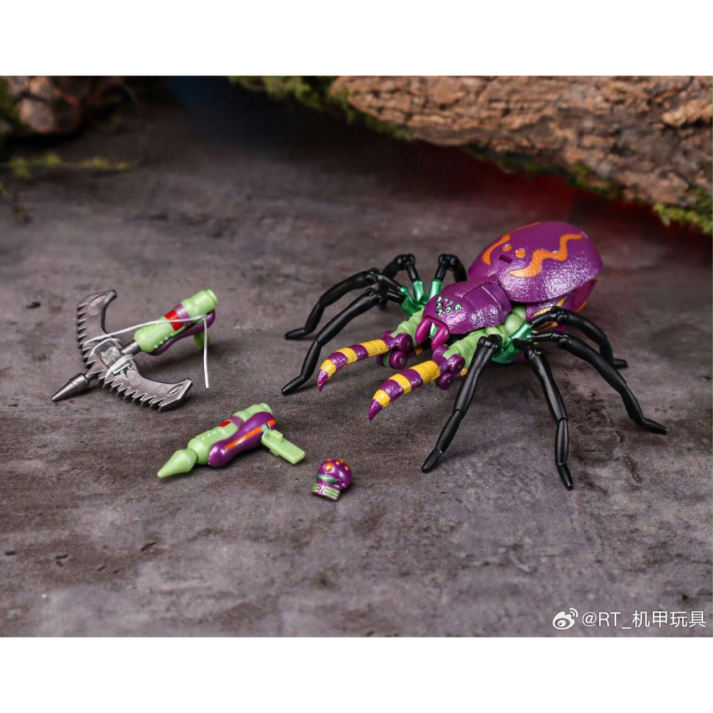 【台灣現貨】RobotToys 狼蛛 小比例 RT-05 黑腄蚃 蜘蛛 機甲玩具 RT 超能勇士 第三方 變形玩具-細節圖4