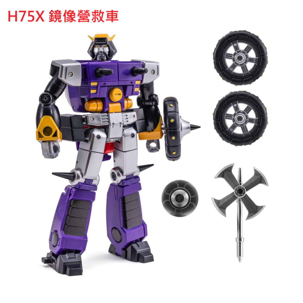 【台灣現貨】NEWAGE 垃圾星人 鏡像 營救車 殘渣 垃圾場 小比例 H75X NA 第三方 變形玩具-細節圖2