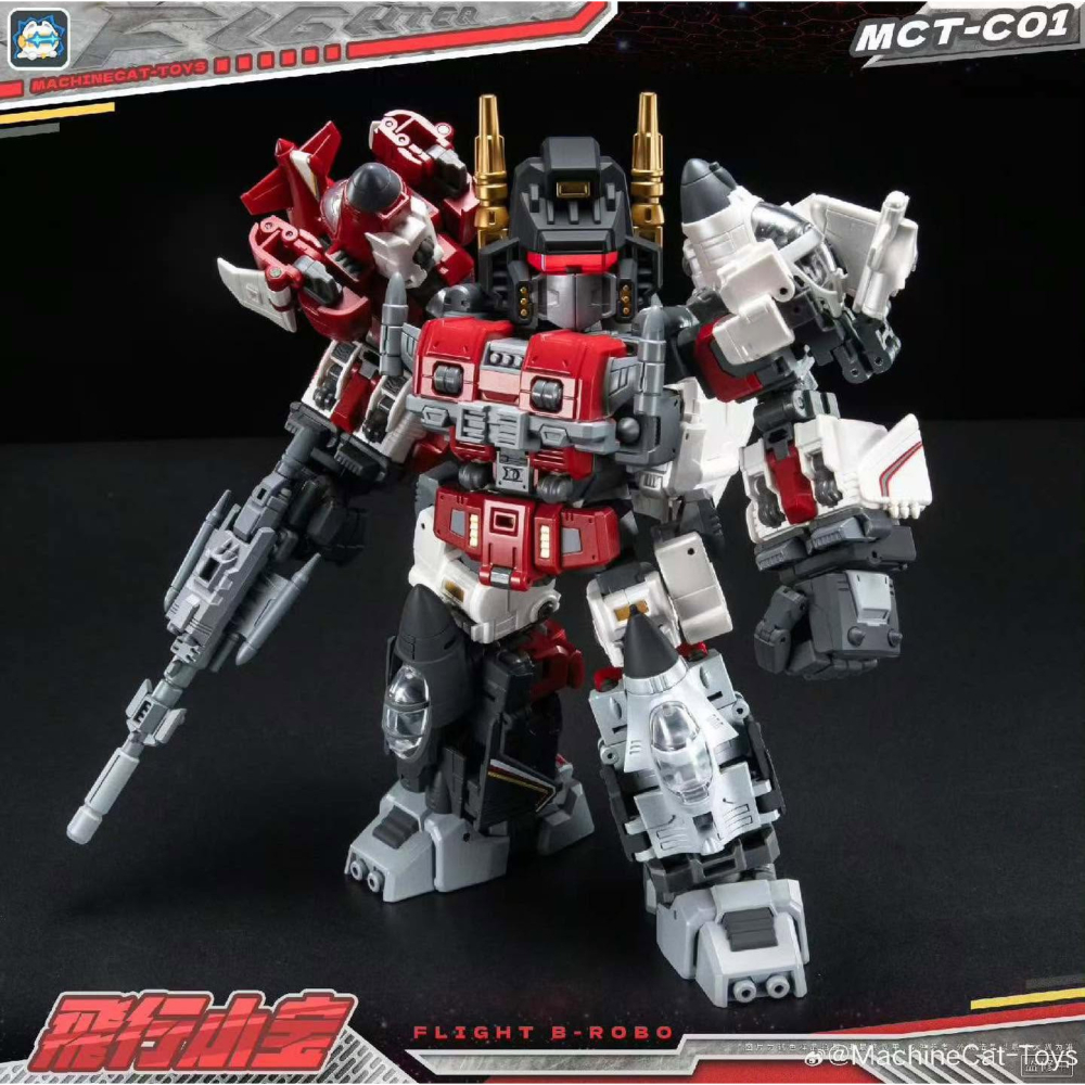 【台灣現貨】激光貓 小無畏 MCT-C01 小比例 大無畏 Q版 鋼仔派對 航空合體 飛行小寶 第三方 變形玩具-細節圖3