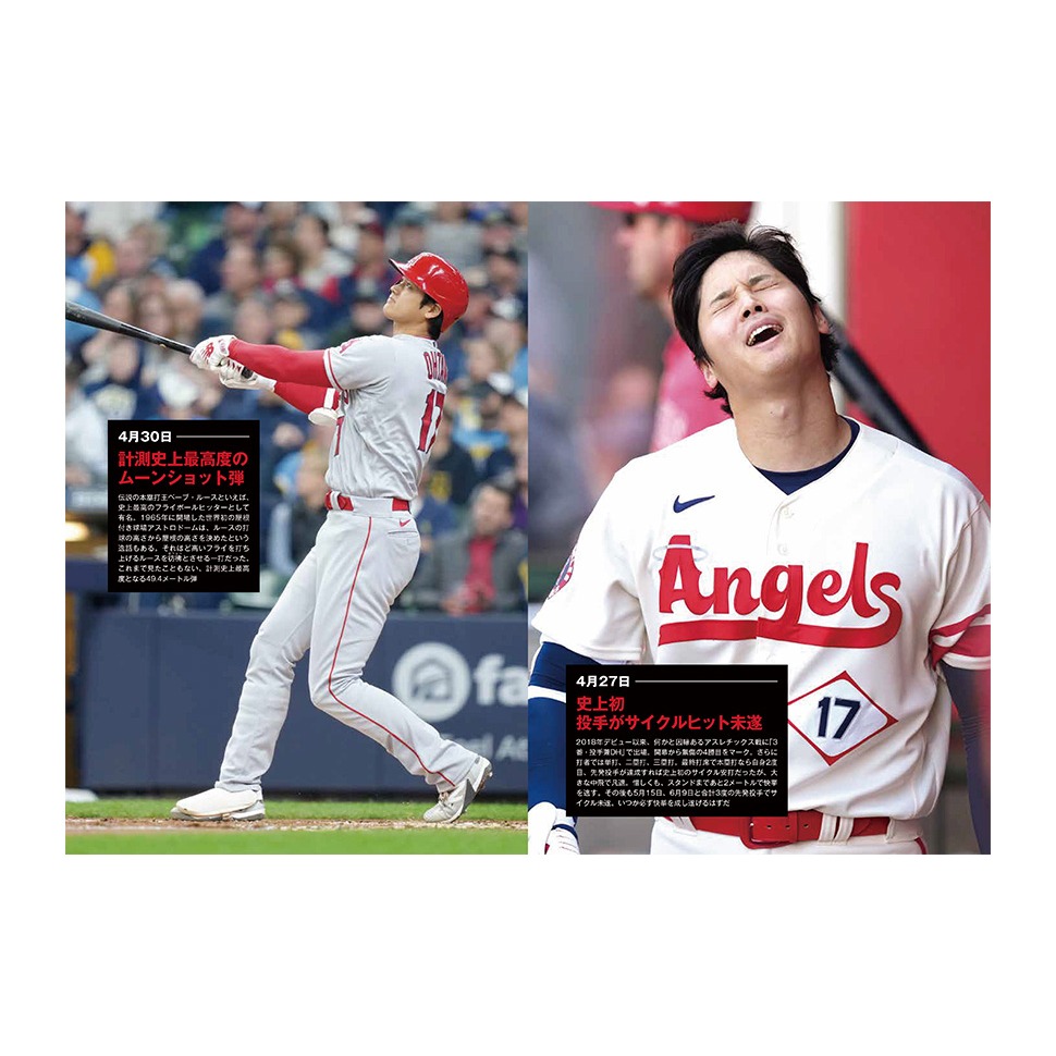 現貨⚾🧢大谷翔平 全壘打特集2023年:全本壘打パーフェクトデータブック 2023年版　9784299047069-細節圖3