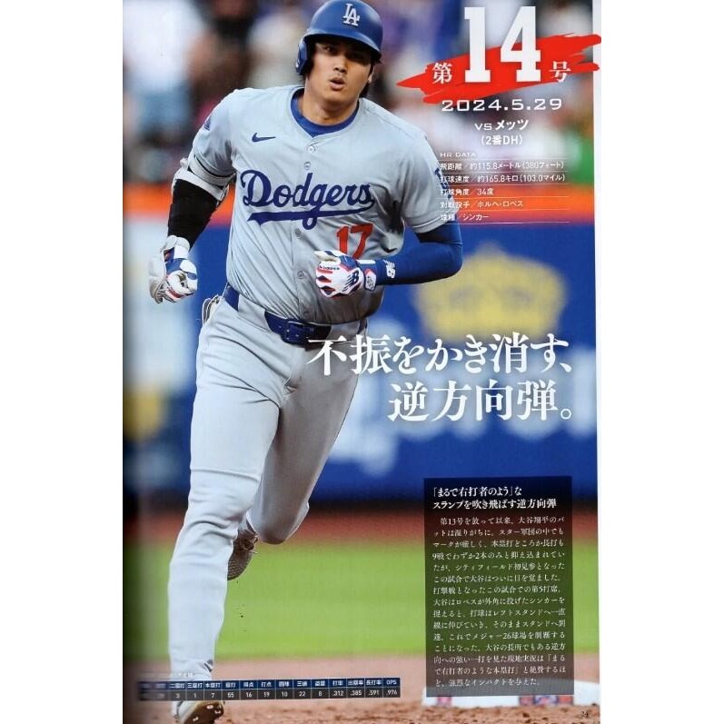 現貨🧢⚾美國職棒大聯盟2024後半戰展望號完全情報專集：大谷翔平　9784774744063-細節圖4