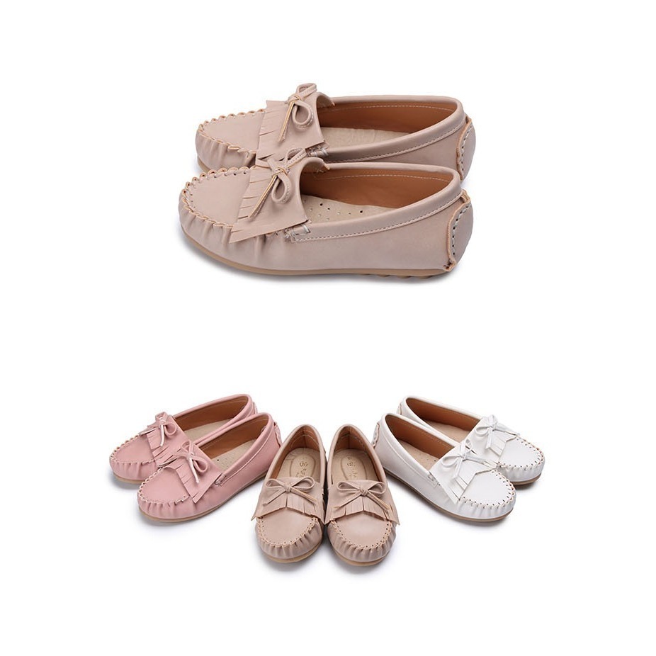 限時特惠【富發牌】33DC12 羽毛流蘇童款豆豆鞋-粉/白/杏【采靚鞋包精品】-細節圖2