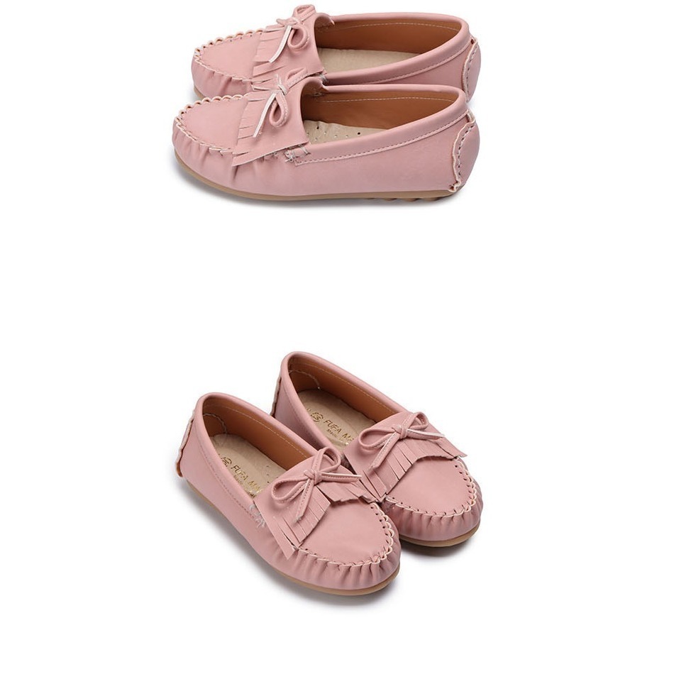 限時特惠【富發牌】33DC12 羽毛流蘇童款豆豆鞋-粉/白/杏【采靚鞋包精品】-細節圖5