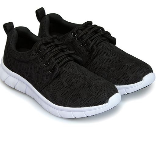 【富發牌】1S114N & 2S114N 網布彈力輕量慢跑鞋 黑/全黑【采靚鞋包精品】-細節圖2