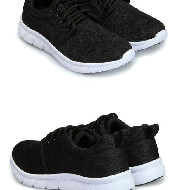 【富發牌】1S114N & 2S114N 網布彈力輕量慢跑鞋 黑/全黑【采靚鞋包精品】-細節圖3
