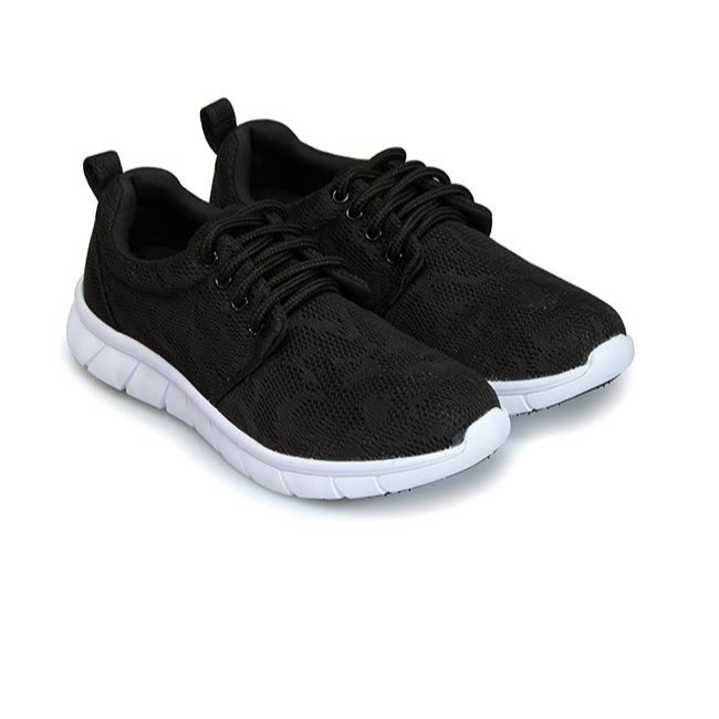 【富發牌】1S114N & 2S114N 網布彈力輕量慢跑鞋 黑/全黑【采靚鞋包精品】-規格圖8