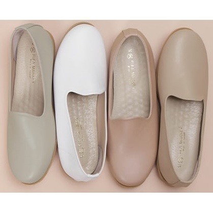 【富發牌】1DA64N 素面甜美風格莫卡辛休閒鞋 豆豆鞋-白/灰/奶茶/粉 _采靚鞋包精品-細節圖2