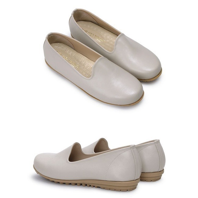 【富發牌】1DA64N 素面甜美風格莫卡辛休閒鞋 豆豆鞋-白/灰/奶茶/粉 _采靚鞋包精品-細節圖4