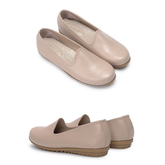 【富發牌】1DA64N 素面甜美風格莫卡辛休閒鞋 豆豆鞋-白/灰/奶茶/粉 _采靚鞋包精品-細節圖7