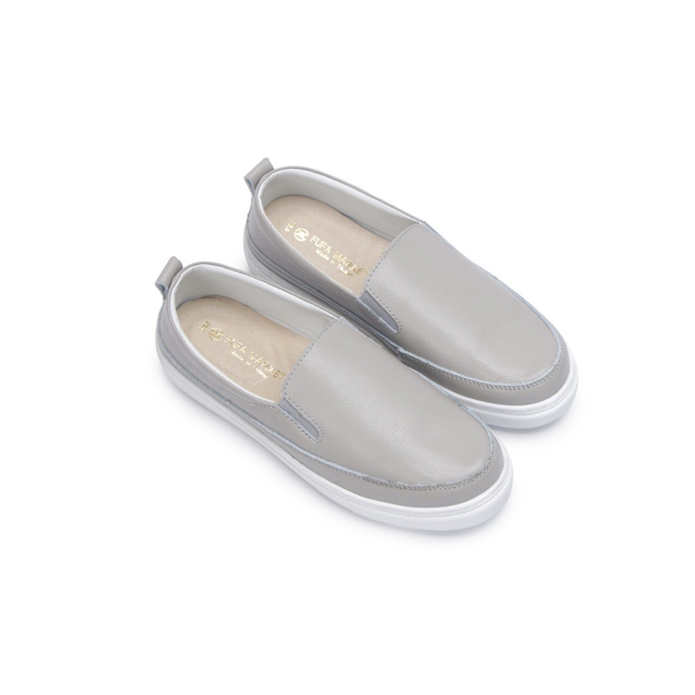 限量搶購【富發牌】 8055L 真皮鹽系百搭懶人鞋 平底鞋 休閒鞋 上班鞋 厚底懶人鞋 外出鞋 通勤鞋 素面懶人鞋-細節圖3