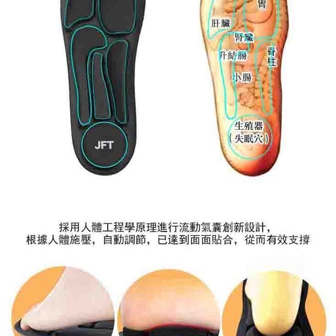 足弓運動鞋墊(黑色.女款) FC-111減壓鞋墊  按摩鞋墊_采靚鞋包精品-細節圖2