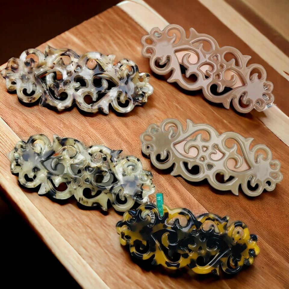 【采靚】1折出清-優質彈簧夾 髮夾 髮飾/專櫃級-自動夾-FC-346GY-細節圖2