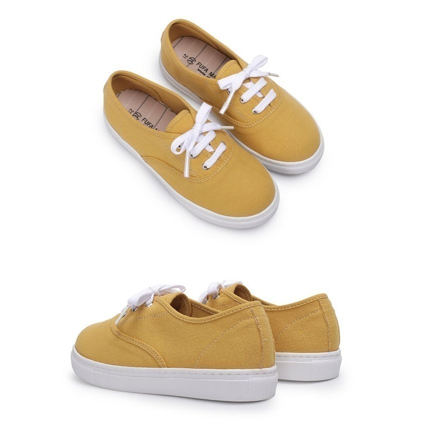 限時特惠【富發牌】33CX25 素色拼接兒童休閒鞋-白/芥黃/藍 【采靚鞋包精品】-細節圖3