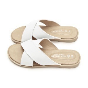 【富發牌】1PL195 清晨交叉微光拖鞋-黑/粉/黃/綠/白-細節圖4