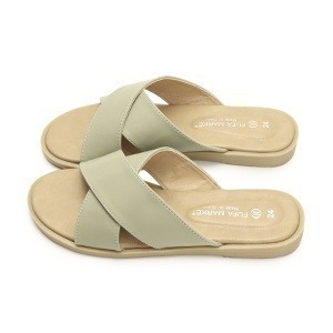 【富發牌】1PL195 清晨交叉微光拖鞋-黑/粉/黃/綠/白-細節圖5