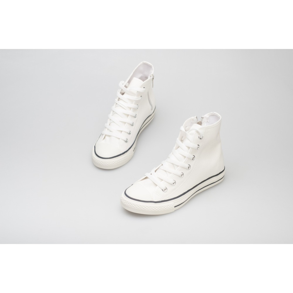 出清【富發牌】T40_側邊拉鍊方便穿脫百搭帆布鞋女休閒鞋(黑色)【采靚鞋包精品】-細節圖4