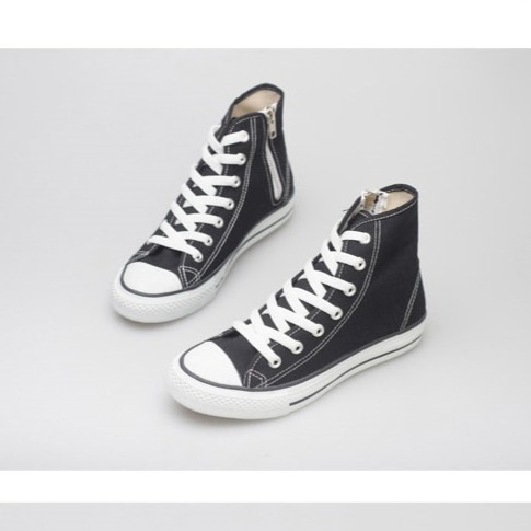 出清【富發牌】T40_側邊拉鍊方便穿脫百搭帆布鞋女休閒鞋(黑色)【采靚鞋包精品】-細節圖3