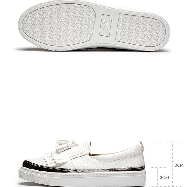 【富發牌】流蘇滾銀邊百搭休閒鞋-黑/白/灰 1BD26【采靚鞋包精品】-細節圖6