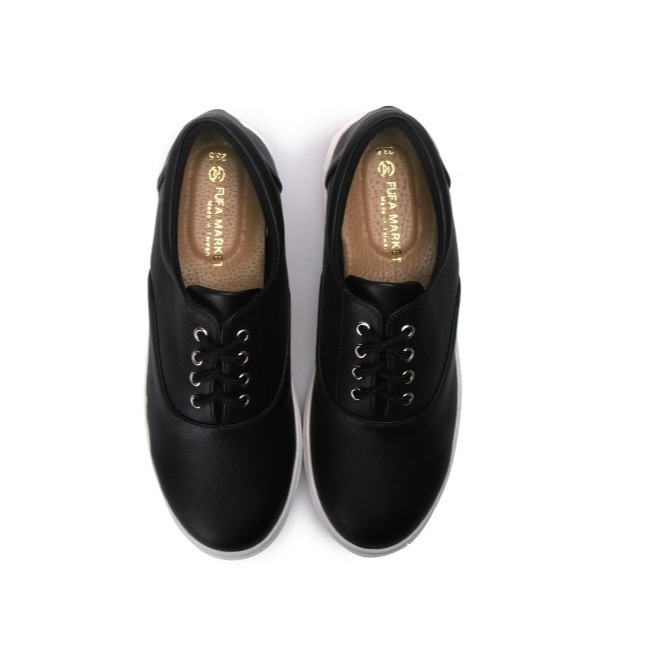 【富發牌】1BE59 文藝小清新綁帶小白鞋-黑/白【采靚鞋包精品】-細節圖3