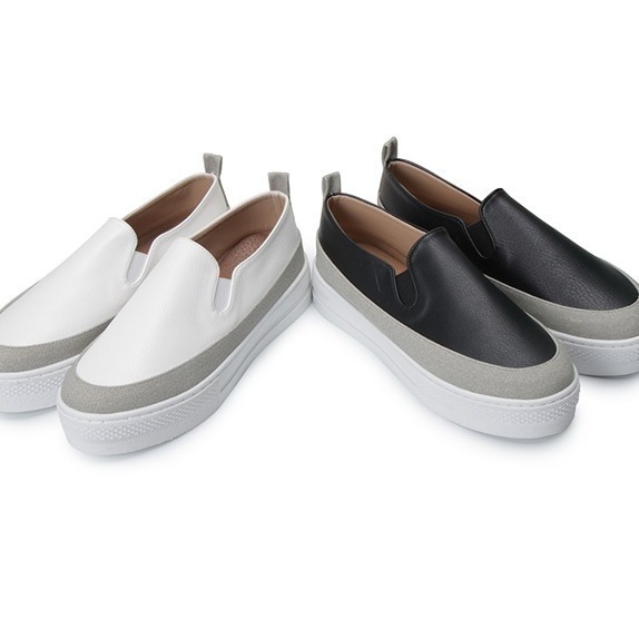 富發牌_1BD05 雙色拼接厚底便鞋  白/黑_MIT台灣製【采靚鞋包精品】-細節圖3