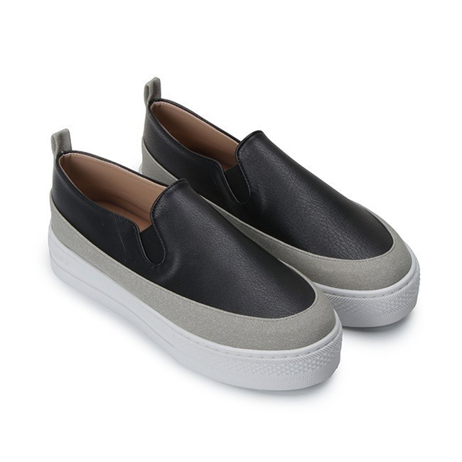 富發牌_1BD05 雙色拼接厚底便鞋  白/黑_MIT台灣製【采靚鞋包精品】-細節圖4