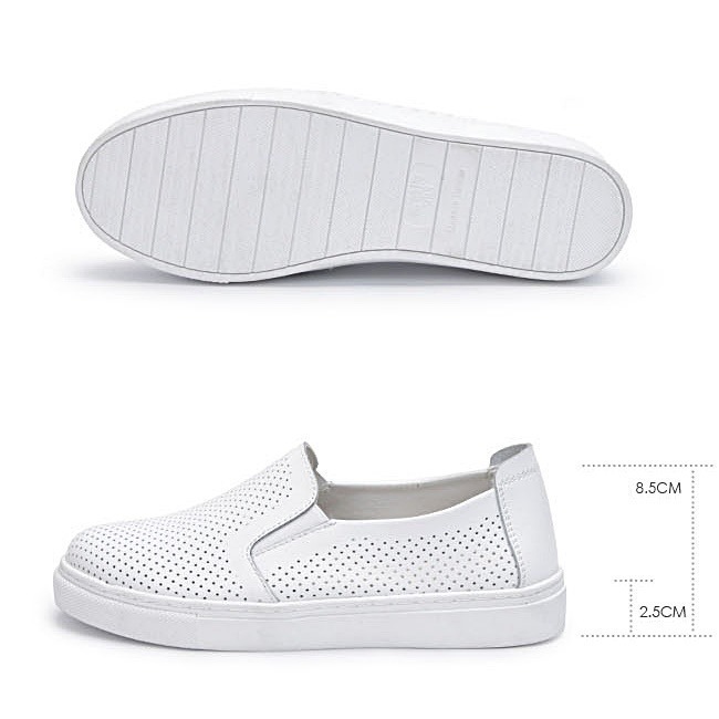 限時特惠【富發牌】8051L 真皮洞洞透氣懶人鞋-黑/白 便鞋 休閒鞋 通勤鞋 上班鞋_采靚鞋包精品-細節圖6